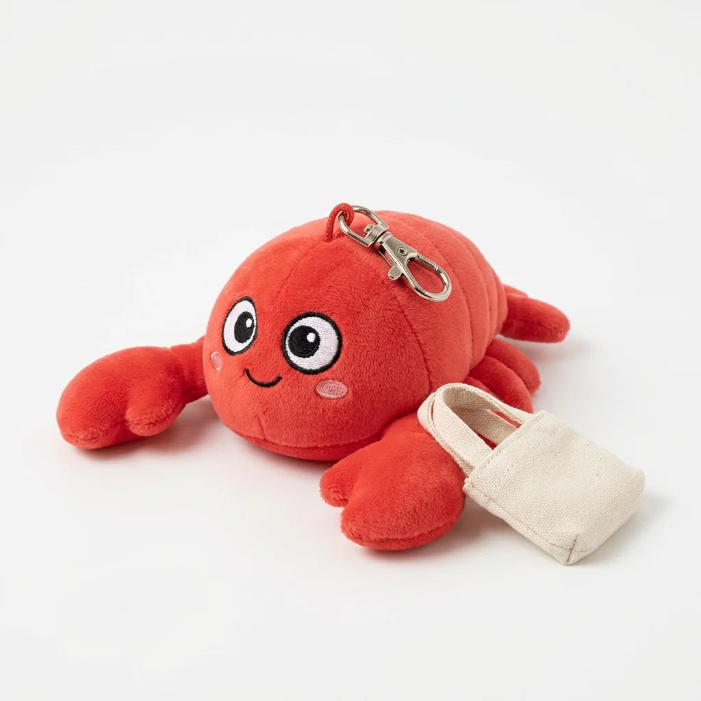 Mini Lobster Plush Keychain